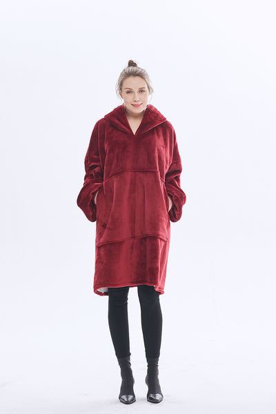 Sweatshirt with Sherpa with Pocket Wearable Blanket Hoodie Oversized Hoodie Blanket