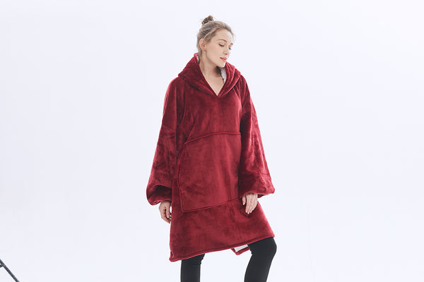 Sweatshirt with Sherpa with Pocket Wearable Blanket Hoodie Oversized Hoodie Blanket