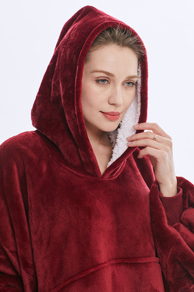 Sweatshirt with Sherpa with Pocket Wearable Blanket Hoodie Oversized Hoodie Blanket