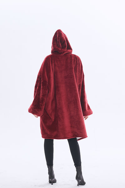Sweatshirt with Sherpa with Pocket Wearable Blanket Hoodie Oversized Hoodie Blanket