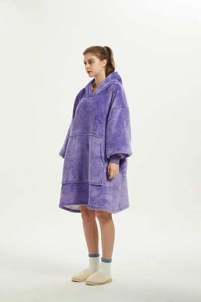 Sherpa Sweatshirt with Pocket Wearable Oversized Hoodie Blanket