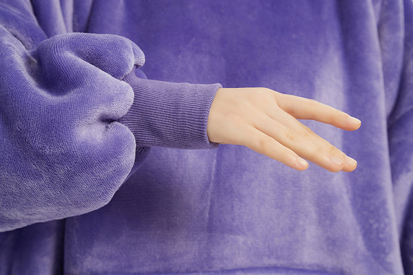 Sherpa Sweatshirt with Pocket Wearable Oversized Hoodie Blanket