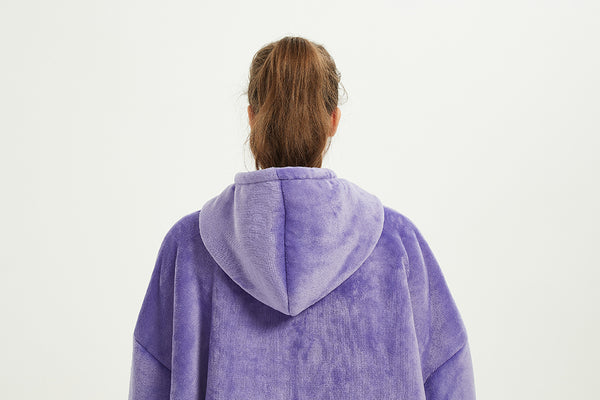 Sherpa Sweatshirt with Pocket Wearable Oversized Hoodie Blanket