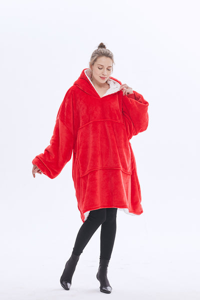 Hot Sell Oversized Hoodie Blanket Sweatshirt with Sherpa Pocket