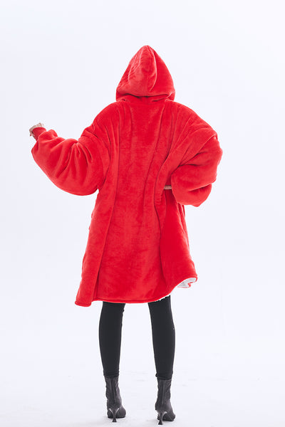 Hot Sell Oversized Hoodie Blanket Sweatshirt with Sherpa Pocket