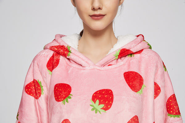 Hoodie Blanket Sweatshirt Wearable Blanket Hoodie Super Cosy Fleece Blanket One Size Fits All