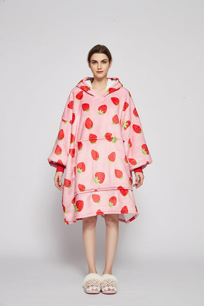 Hoodie Blanket Sweatshirt Wearable Blanket Hoodie Super Cosy Fleece Blanket One Size Fits All