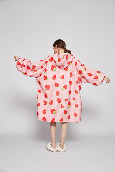 Hoodie Blanket Sweatshirt Wearable Blanket Hoodie Super Cosy Fleece Blanket One Size Fits All