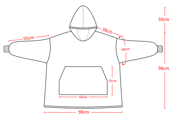 Sweet pepper watermelon Oversized Blanket Sweatshirt Wearable Hooded Blanket Extra Long Blanket Hoodie