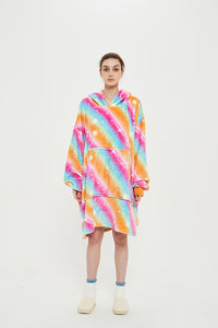 Blanket Sweatshirt Oversized Wearable Hoodie Blanket Soft Warm Reversible Hooded Thick Plush Giant Pullover Fleece Sweater