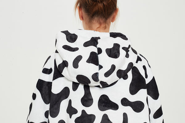 Blanket Sweatshirt Oversized Wearable Hoodie Blanket Soft Warm Reversible Hooded Thick Plush Giant Pullover Fleece Sweater