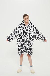Blanket Sweatshirt Oversized Wearable Hoodie Blanket Soft Warm Reversible Hooded Thick Plush Giant Pullover Fleece Sweater