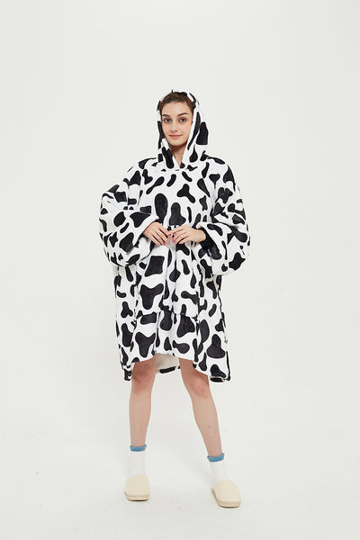 Blanket Sweatshirt Oversized Wearable Hoodie Blanket Soft Warm Reversible Hooded Thick Plush Giant Pullover Fleece Sweater